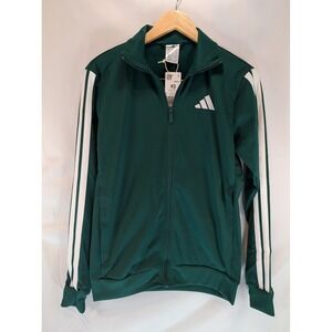 Adidas Mens Essentials 3-Stripes Track Jacket Collegiate Green JI8821 XS NWT
